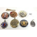 A selection of vintage badges