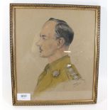 Attributed to Sir Leslie Ward 1851-1922 - known as "Spy", portrait of a First World War solider -