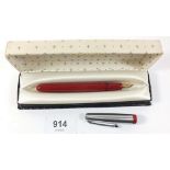 A Parker Platignum pen - boxed
