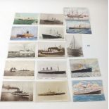 Postcards - Shipping - small selection including passenger liners, Meldand Rhy Co. - some RP's (33