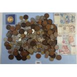 A quantity of coinage incl: Pre-decimal British pennies etc, World countries examples: Australia,