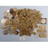 A quantity of pre-decimal and decimal British coinage, approx 1.35 kilos including halfpennies,