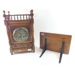 A Victorian oak cased bracket clock with spindle gallery by Watson, North Audley Street, London with
