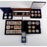 A quantity of commemorative coin issues from Westminster and Bradford Exchange Mint including: