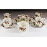 A Royal Standard 'Minuet' part coffee set to include 4 cups, six saucers and side plates, sugar bowl