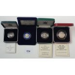 Royal Mint issue of silver decimal piedfort coinage including: five pence 1990, ten pence 1992,