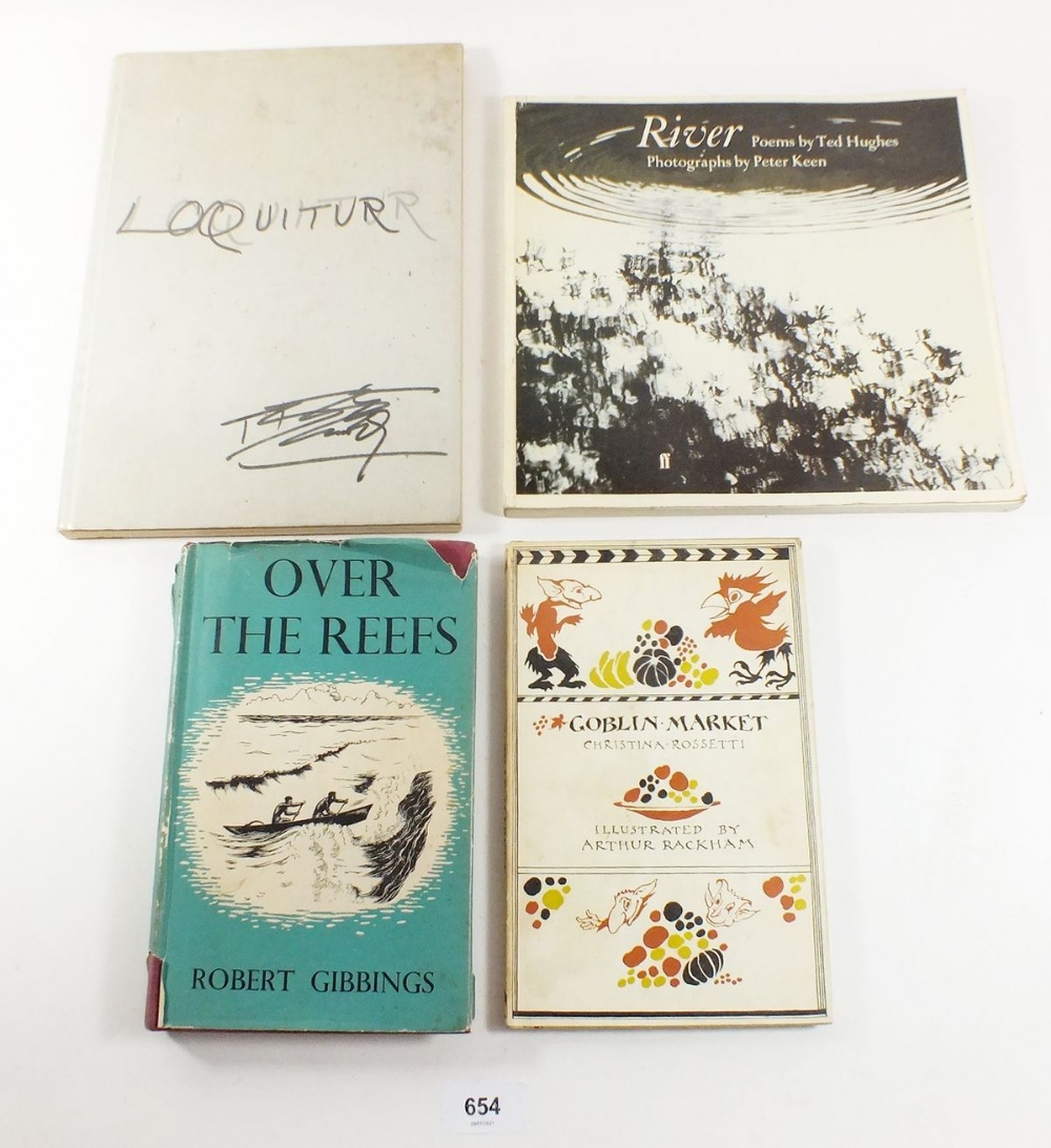 Basil Bunting - Loquitur 1965, limited first edition, Ted Hughes - River 1983, Over the Reefs by