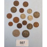 A quantity of silver and copper coinage, 19th century including: Austria, Kreuzer 1861B, Kreuzer 5/
