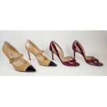 Two pairs of Manolo Blank high heel shoes, one size 39.5 and the other size 40