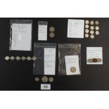 A miscellaneous quantity of silver content coinage and nickel coins including: silver threepences (