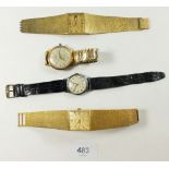 A selection of four vintage mechanical wristwatches to include Rotary, Allaine and two bracelet