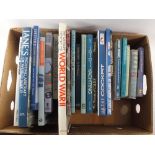A box of books on aviation