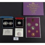 Royal Mint issues including: 1980 proof set, coinage of GB and Northern Ireland 1992 silver proof,