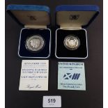 Royal Mint issues including: silver proofs, marriage crown 1981 Charles and Diana plus silver two