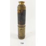 A 19th century brass four draw telescope