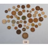 Tin of numerous coinage including: 19th and 20th century, highlights: Victoria crown 1896 LX,