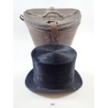 A 19thC Top Hat by Christys of London in original leather hat box