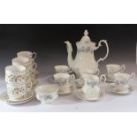 A Royal Kent coffee set comprising: coffee pot, five cups and saucers, milk and sugar and six