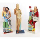 Two large Babycham advertising cut out figures measuring approximately 153cm each and a further