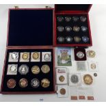 A quantity of North America replicas and coins including: Dollars etc. Morgan Mint: 2004 ultimate