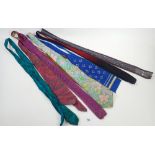 A group of 1960's and 70's ties
