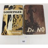 Two James Bond Book Club First Editions -Goldfinger 1959 and Dr No 1958