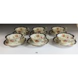 A set of six Pointons floral printed cups and saucers
