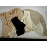 A group of clothing to include a 1930's blouse and jumper, silk blouse etc.