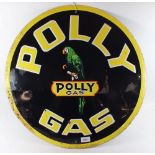 An American circular Poly Gas enamel advertising sign - 59cm diameter