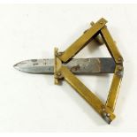A brass cased Waffen SS Paratroopers style folding knife