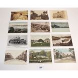 Postcards: Cornwall topo including scenes at Liskeard, Penzance, Newquay, Simmons Hodge & Co of