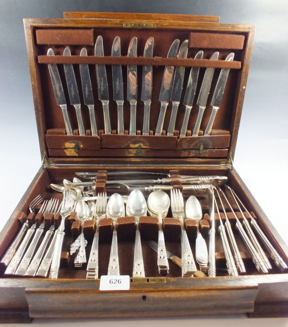A six place setting canteen of silver plated cutlery by Community Plate, including fish knives,