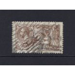 GB: KGV Bradbury "Seahorses" 2/6d higher value with re-entry, SG 415b, Cat £500.