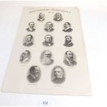 A set of six sheets of printed portrait photographs 'Members of Herefordshire County Council