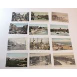 Postcards: topo chiefly GB of early 1900's period, including scenes at Bainbridge, Old Fish Market