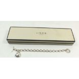 A Links of London silver bracelet in original fitted box, 19.5cm length, 16.9g