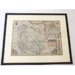 A John Speede map of Herefordshire 1610, 38 x 51cm