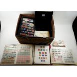 GB: Large box of mainly used defin & commem stamps, incl Channel Is, in numerous albums, stock-