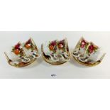 A Royal Albert Country Roses set of six teacups and saucers