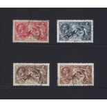 GB: KGV Waterlow (re-engraved) "Seahorses" 2/6d to 10/- used set of higher values, SG 450-452,