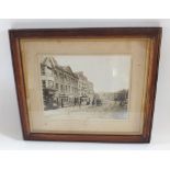 A late Victorian photograph of Ledbury High Street, 16 x 21cm