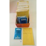 Stamp Ephemera: 100 new 12-page club books & 5 packets of 1000 Lighthouse hinges each.