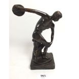 A bronze of classical discus thrower, 19cm