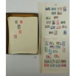 Box of European stamp album pages of mostly used defin, commem & postage due, A to Z countries,