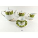 A Noritake Eroica tea set to include six cups and saucers, six tea plates, a cake plate, milk, sugar