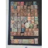 Muddled stock-book of mostly used GB & Br Empire stamps, QV - QEII, incl 2 Penny Blacks, other LE