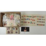 Small collection of GB & ROW stamps, mint & used, QV - QEII. Defin, commem and postage due in
