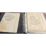 A display folder of eleven Herefordshire and one Breconshire map, and three Enclosure Acts