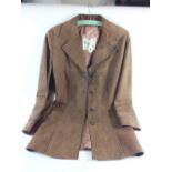 A David Conrad brown suede vintage coat