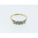 An 18ct gold illusion set diamond ring, size M, 2.5g